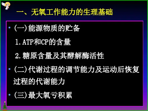 第十章有氧、无氧工作能力