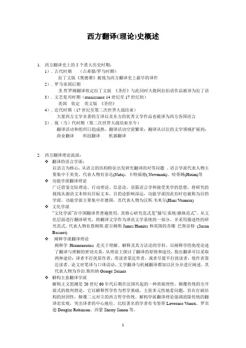 西方翻译理论史