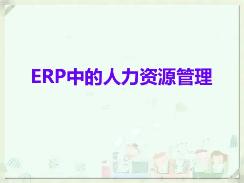 erp系统中的人力资源管理.ppt