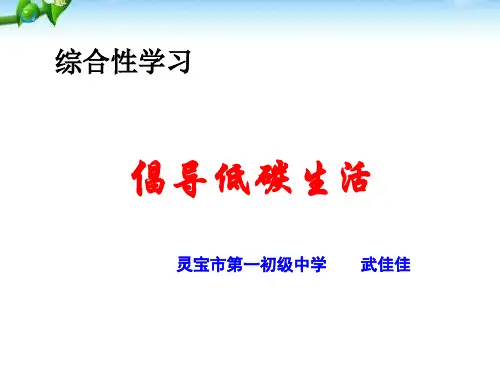 2021人教部编版八年级下册第二单元综合性学习《倡导低碳生活》课件(共28张PPT)精选推荐
