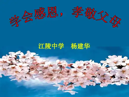 孝心主题班会之一