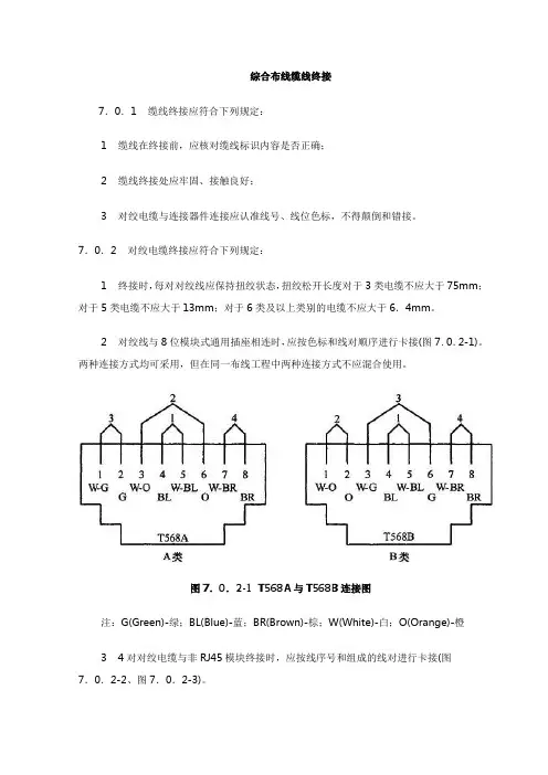 综合布线缆线终接