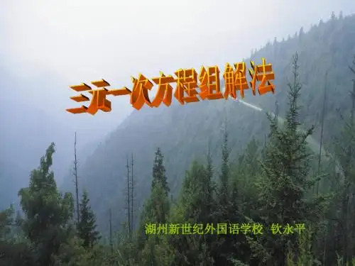 三元一次方程组的解法1-