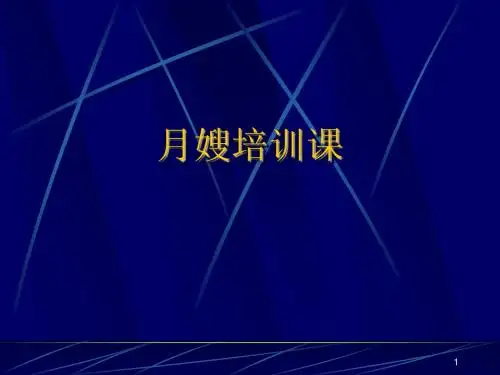 嫂培训程PPT课件