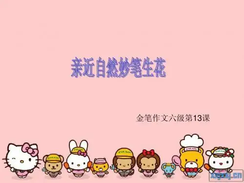 金笔作文六级第13课