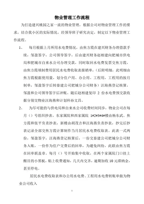 物业管理工作流程