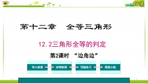 全等三角形的判定(SAS)(课堂PPT)