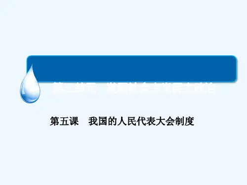 我国的人民代表大会制度课件 新人教版必修2课件