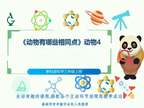 教科版科学三年级上册《动物有哪些相同点》动物4