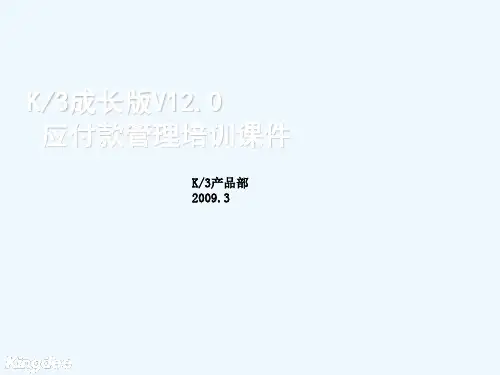 应付款管理培训课件