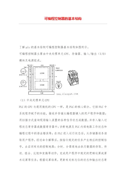 可编程控制器的基本结构