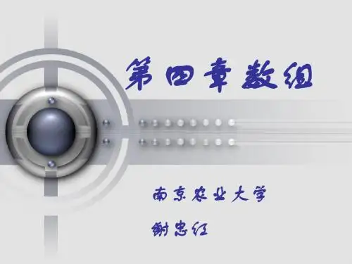 第四章数组和字符串1
