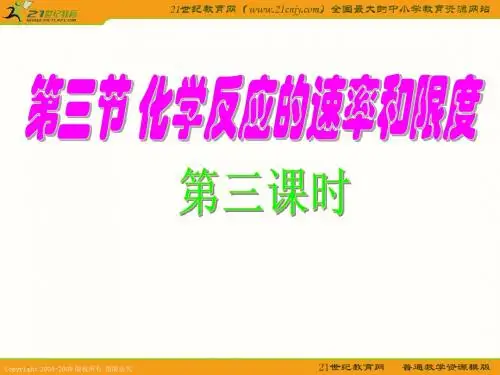 《化学反应速率和限度课时3》必修2