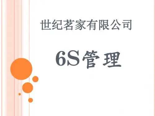6S管理培训资料