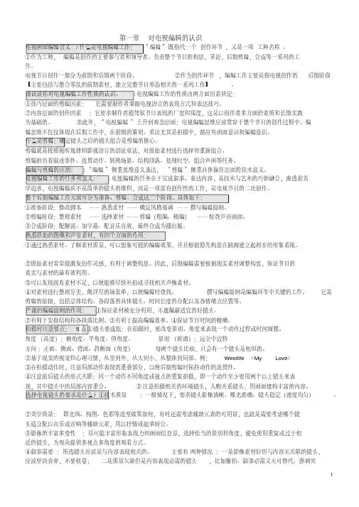 电视画面编辑——终结版