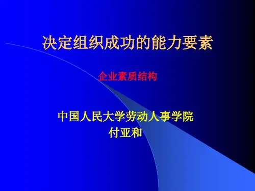 决定组织成功的能力要素