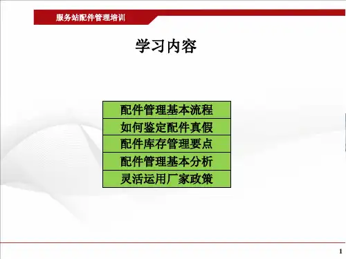 商用车服务站配件管理培训教材