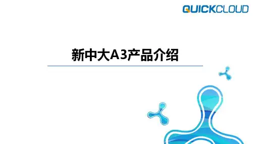 新中大A产品功能介绍
