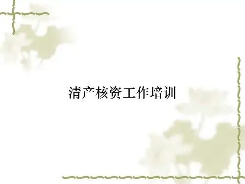 清产核资工作培训