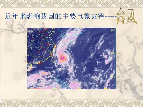 近年来影响我国的主要气象灾害