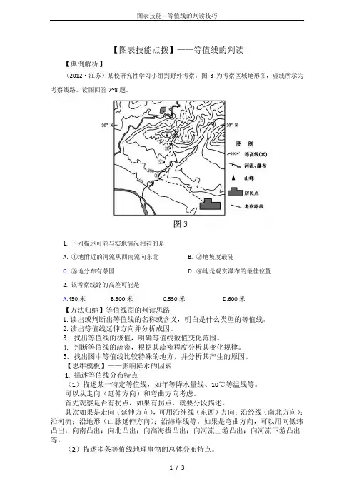 图表技能—等值线的判读技巧