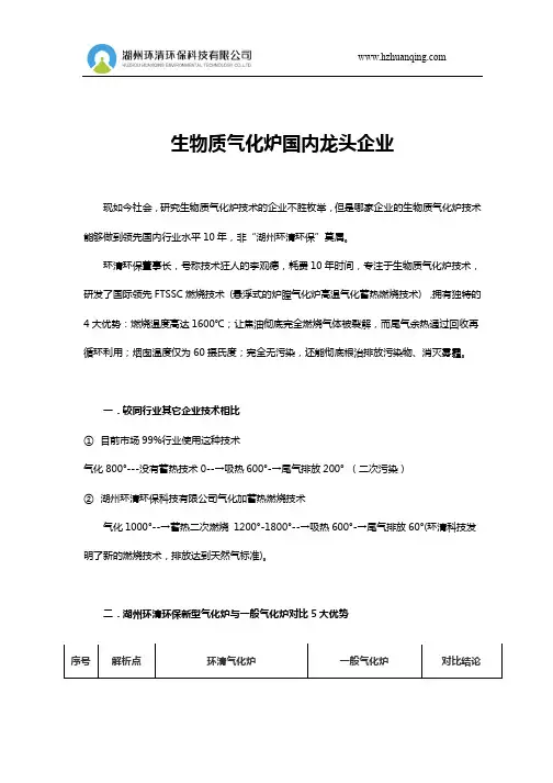 生物质气化炉厂家排名排行榜龙头企业