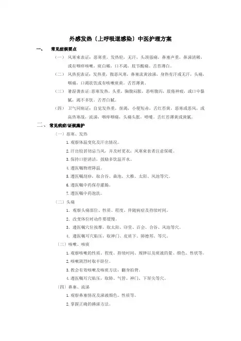 中医护理方案