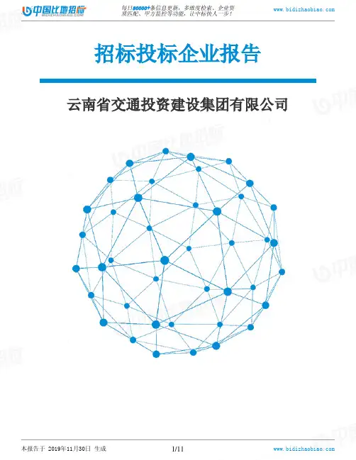 云南省交通投资建设集团有限公司-招投标数据分析报告