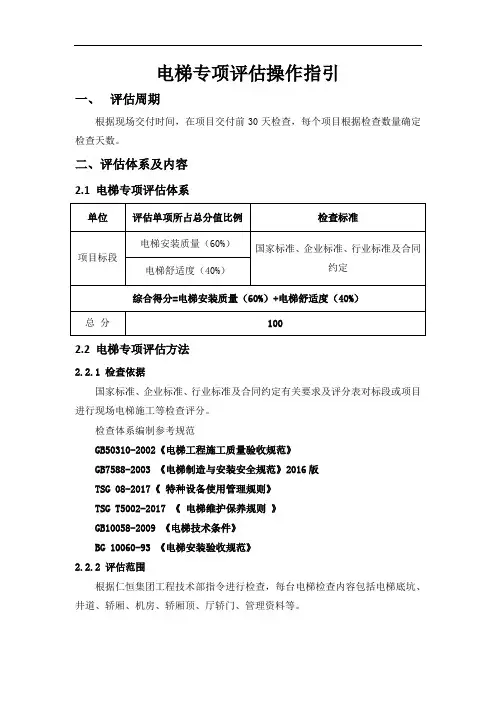 电梯专项检查操作指引