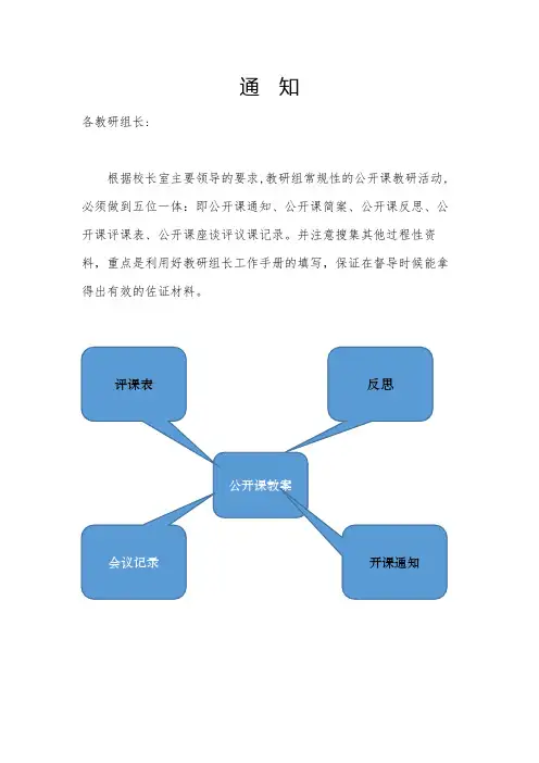教研组公开课通知