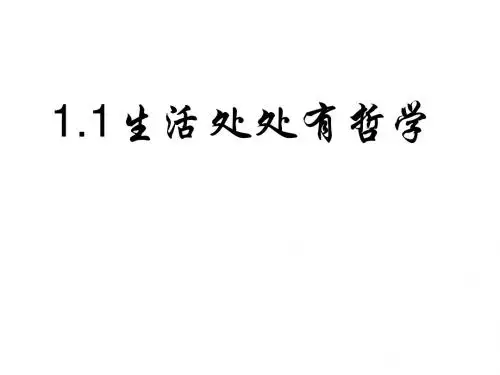 高二政治生活处处有哲学(1)