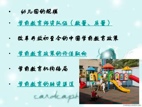 改革开放以来学前教育的变化发展概述(PPT 29页)