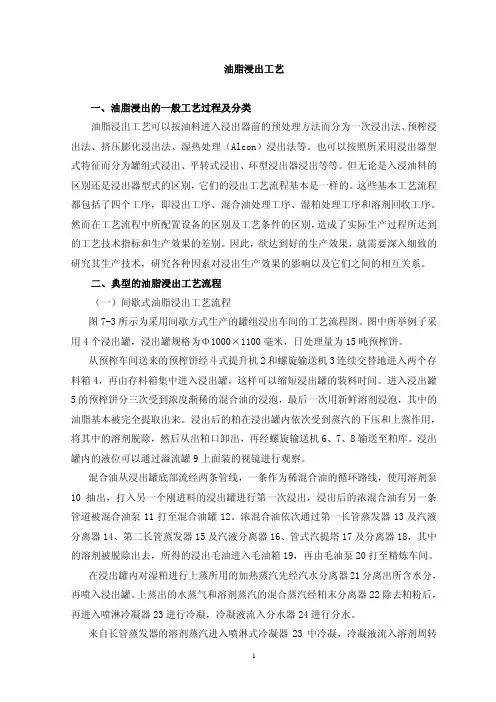 油脂浸出工艺