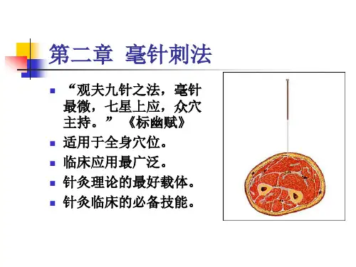 2毫针刺法 1 针刺基本知识-2010