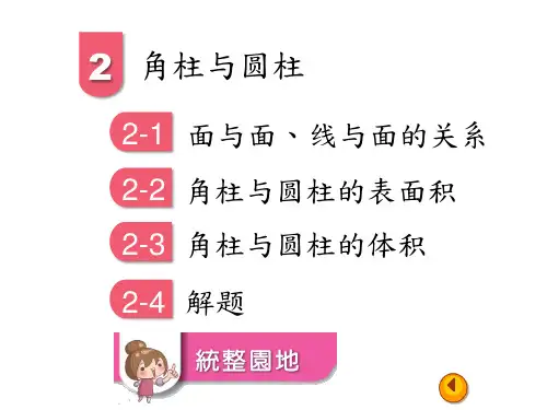 练习-角柱与圆柱