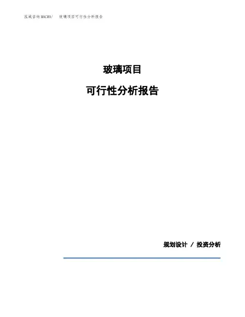 玻璃项目可行性分析报告(模板参考范文)