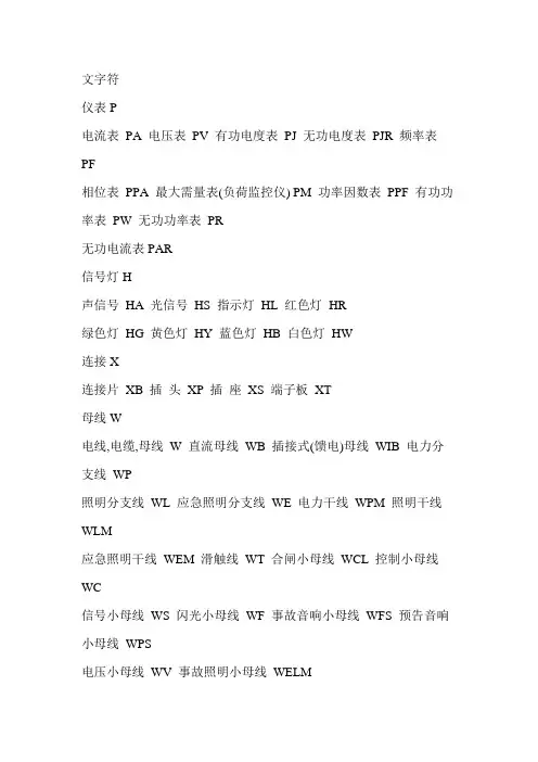 电气元器件符号大全 2