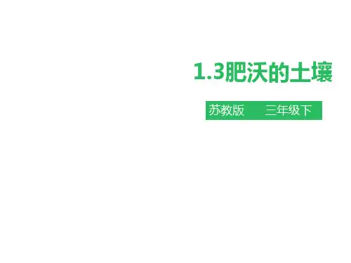 三年级下册科学课件 肥沃的土壤 苏教版PPT名师课件
