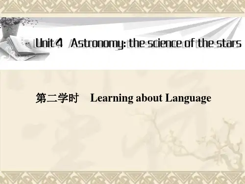 -高中英语 Unit4 第二学时Learning about Language同步教学课件 新人教版必修3