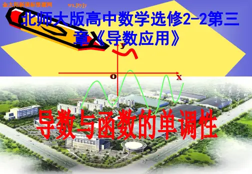 北师大版高中数学选修2-2第三章《导数应用》导数与函数的单调性 课件2536724页PPT