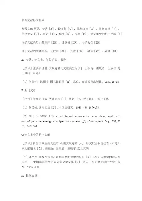 参考文献标准格式 2