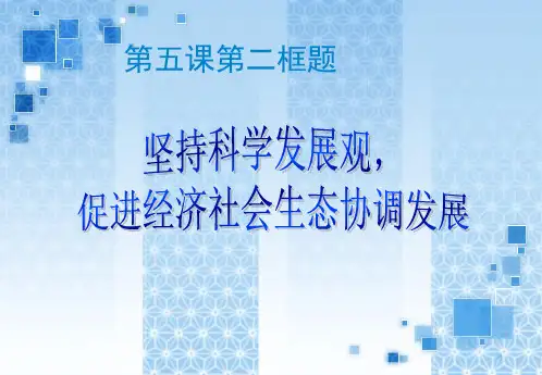 坚持科学发展观,促进经济社会生态协调发展课件