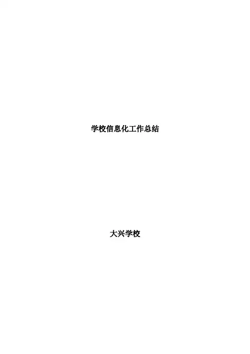 学校信息化工作总结 2