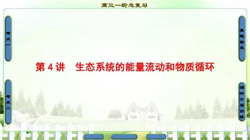 2018届高三生物(人教版)一轮复习课件必修3第9单元第4讲生态系统的能量流动和物质循环