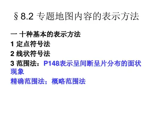 地图数据和地图符号--专题地图内容的表示方法