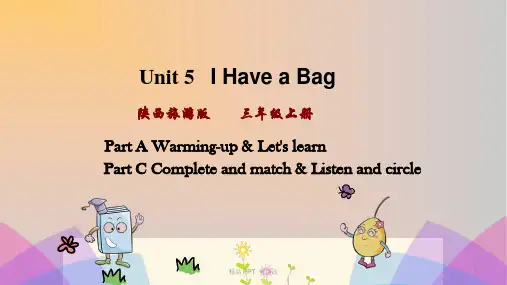陕旅版三起三年级英语上册Unit5Ihaveabag第1课时课件 
