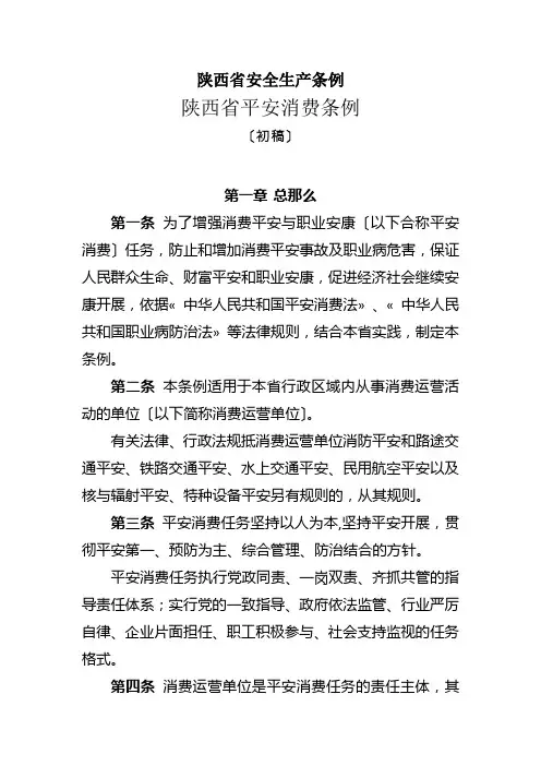 陕西省安全生产条例
