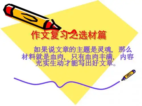 作文复习之选材篇2