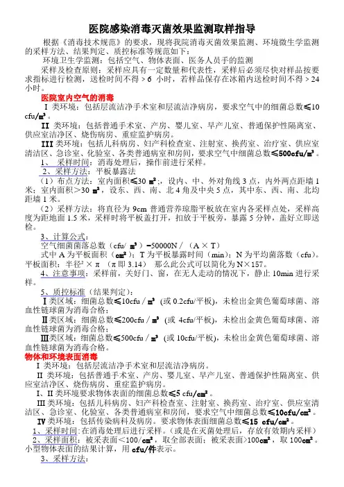 医院感染消毒灭菌效果监测