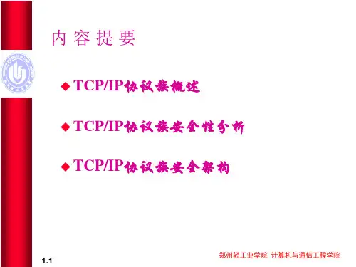TCPIP协议族安全架构